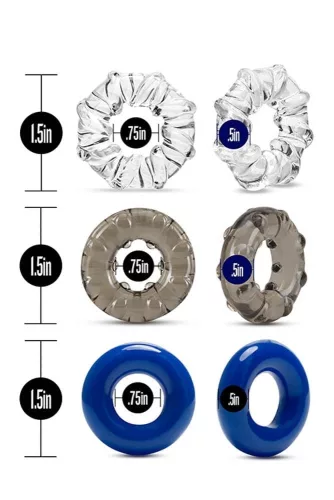 BLIJF HARD TRIPLE STRETCH 3-PACK COCKRINGS