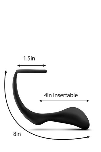 ANAL ADVENTURES COCK RING PLUG ZWART