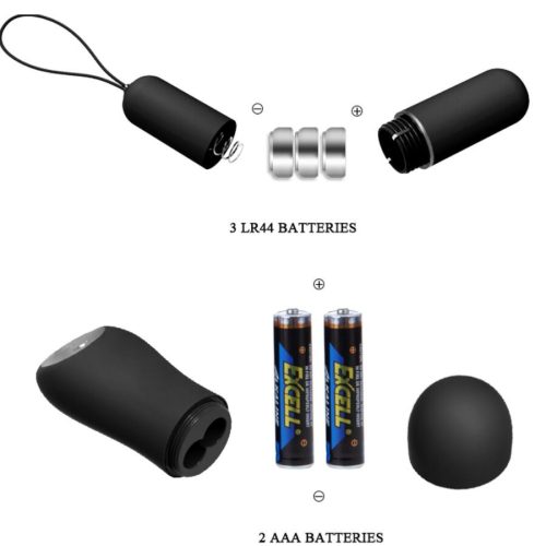 BAILE - TANGA VIBRÁLÓ GOLYÓVAL ÉS TÁVIRÁNYÍTÓ FEKETE