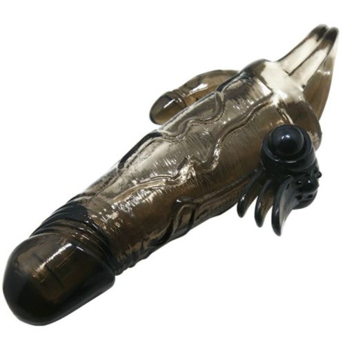 BAILE - BÁTOR FÉRFI PÉNISZFEDÉS CSIKLÓVAL ÉS ANÁLIS STIMULÁCIÓVAL, DUPLA GOLYÓ FEKETE 16,5 CM