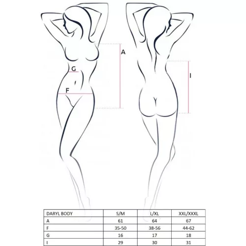 SZENVEDÉLY - NŐ DARYL TEDDY BLACK S/M MÉRET