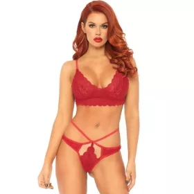 LEG AVENUE - 2 DARAB SZETT CSIPKE, BRALETTE ÉS TANGA M/L