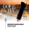 DOLCE VITA – FELTÖLTHETŐ VIBRÁTOR EGY FEKETE, 7 SEBESSÉGES