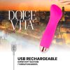 DOLCE VITA – ÚJRATÖLTHETŐ VIBRÁTOR EGY RÓZSASZÍN, 7 SEBESSÉGES