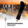 DOLCE VITA – FELTÖLTHETŐ VIBRÁTOR, KÉT FEKETE, 7 SEBESSÉGES
