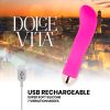 DOLCE VITA – FELTÖLTHETŐ VIBRÁTOR, KÉT RÓZSASZÍN, 7 SEBESSÉGES