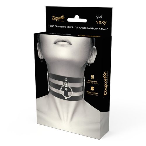 COQUETTE CHIC DESIRE – FETIS STÍLUSÚ VEGÁN BŐR CHOKER