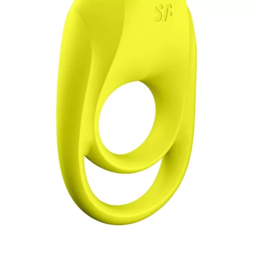 SATISFYER - LÁTVÁNYOS DUO RING VIBRATOR YELLOW