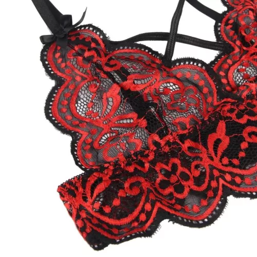 SUBBLIME - KÉT DARAB BEÁLLÍTOTT, CSIPKE, FELSŐ ÉS BUGYI L/XL
