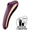 SATISFYER - DUPLA KISS AIR PULSE VIBRÁTOR WINE RED