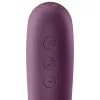 SATISFYER - DUPLA KISS AIR PULSE VIBRÁTOR WINE RED