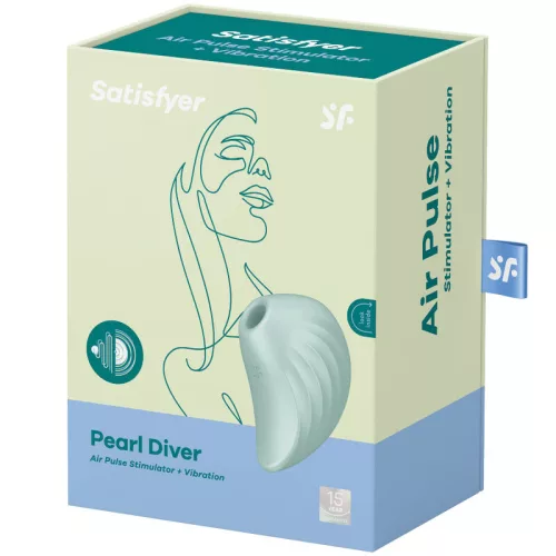 SATISFYER - PEARL DIVER LÉGPULZUSSTIMULÁTOR ÉS VIBRÁTOR ZÖLD