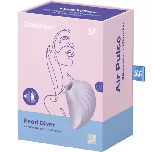 SATISFYER - PEARL DIVER LÉGPULZUSSTIMULÁTOR ÉS VIBRÁTOR VIOLET