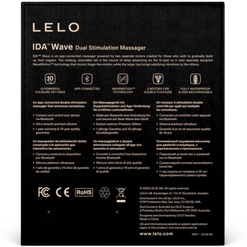 LELO - IDA WAVE PÁROS MASSZÍROZÓ FEKETE