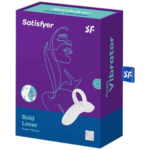 SATISFYER - BÁTOR LOVER FINGER VIBRÁTOR FEHÉR