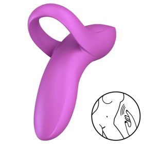 SATISFYER - BÁTOR SZERETŐ UJJVIBRÁTOR RÓZSASZÍN