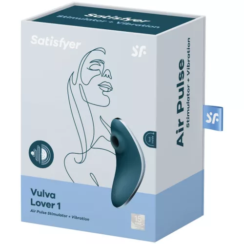 SATISFYER - VULVA LOVER 1 LÉGPULZUSSTIMULÁTOR ÉS VIBRÁTOR KÉK