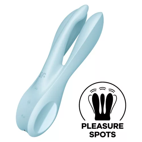 SATISFYER - HÁRMAS 1 VIBRÁTOR KÉK