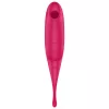 SATISFYER - TWIRLING PRO AIR PULSE STIMULATOR & VIBRATOR RED