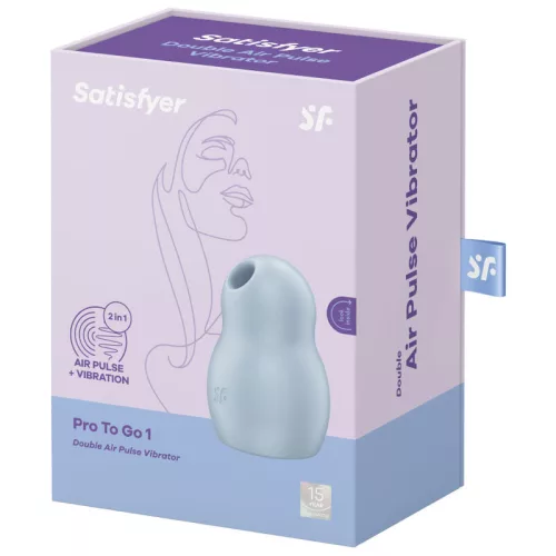 SATISFYER - PRO TO GO 1 DUPLA LÉGPULZUS STIMULÁTOR ÉS VIBRÁTOR KÉK