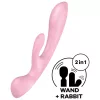 SATISFYER - TRIPLE OH HYBRID REZGŐ RÓZSASZÍN