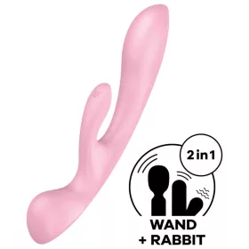 SATISFYER - TRIPLE OH HYBRID REZGŐ RÓZSASZÍN