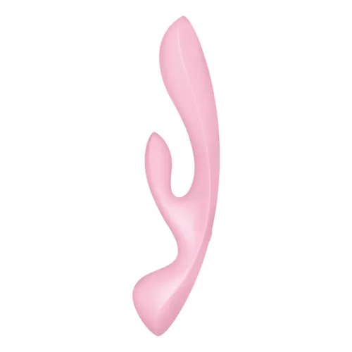 SATISFYER - TRIPLE OH HYBRID REZGŐ RÓZSASZÍN