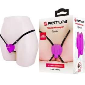   PRETTY LOVE - HEARTBEAT CLITTORIS MASSAGER 10 VIBRÁCIÓS MÓDOK LILA