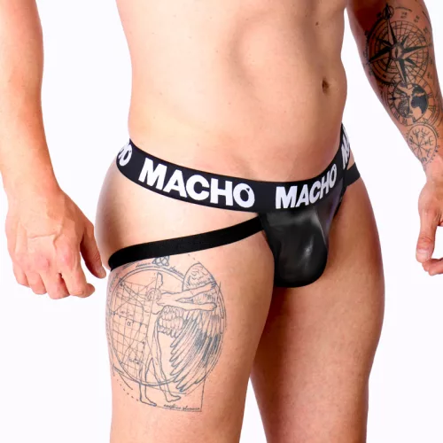 MACHO - MX25NC JOCK FEKETE BŐR S