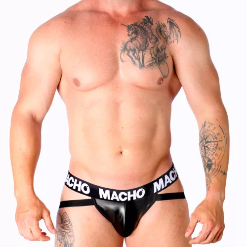 MACHO - MX25NC JOCK FEKETE BŐR M