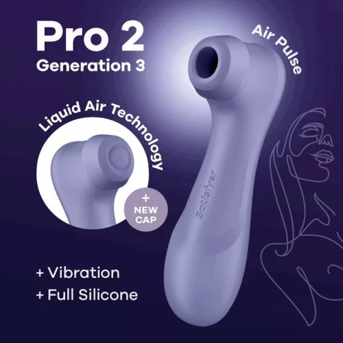 SATISFYER - PRO 2 GENERÁCIÓ 3 FOLYÉKONY LEVEGŐ TECHNOLÓGIA LILA