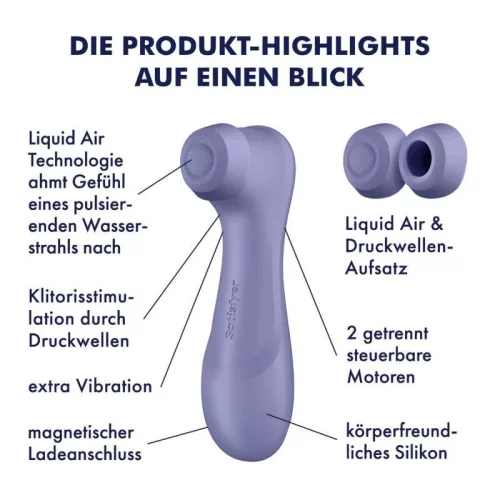 SATISFYER - PRO 2 GENERÁCIÓ 3 FOLYÉKONY LEVEGŐ TECHNOLÓGIA LILA