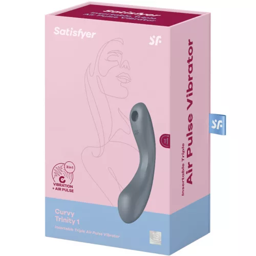 SATISFYER - CURVE TRINITY 1 LEVEGŐ IMPULZUS REZGÉS SZÜRKE