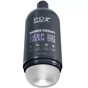   PDX PLUS - STROKER MASTURBÁTOR DISZKRÉT MÉLY KRÉM SAMPONOS ÜVEG DESIGN