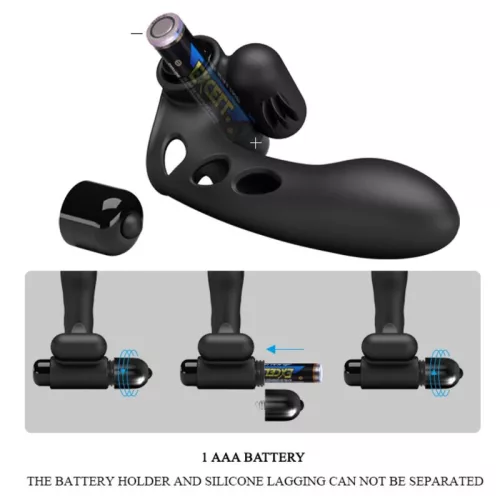 PRETTY LOVE - ORLANDO BLACK VIBRATOR UJJFEDŐ