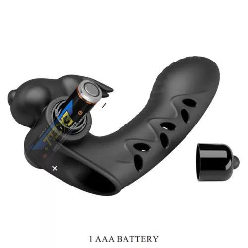 PRETTY LOVE - VANCE BLACK RABBIT VIBRÁTOR UJJFEDŐ