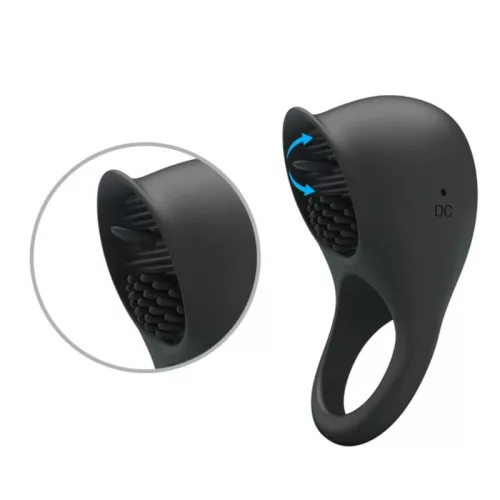 PRETTY LOVE - REZGŐ PÉNISZGYŰRŰ FEKETE NYELVVEL