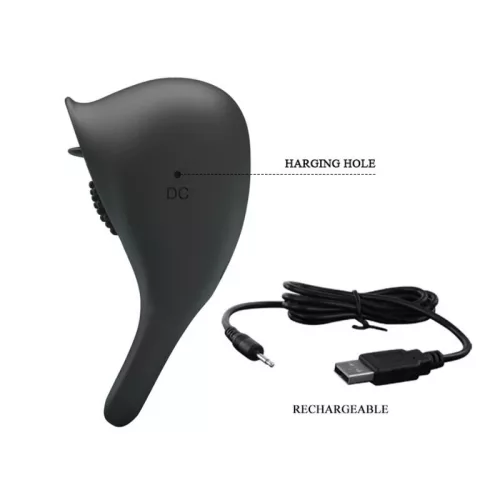 PRETTY LOVE - REZGŐ PÉNISZGYŰRŰ FEKETE NYELVVEL