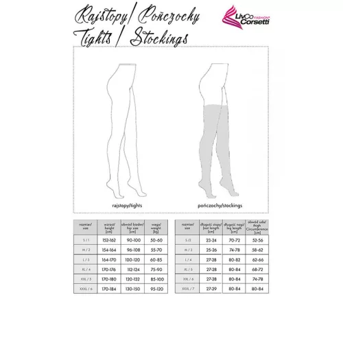 LIVCO CORSETTI DIVAT - LAMEAN LC XG044 HARISNYA FEKETE EGYMÉRETŰ,