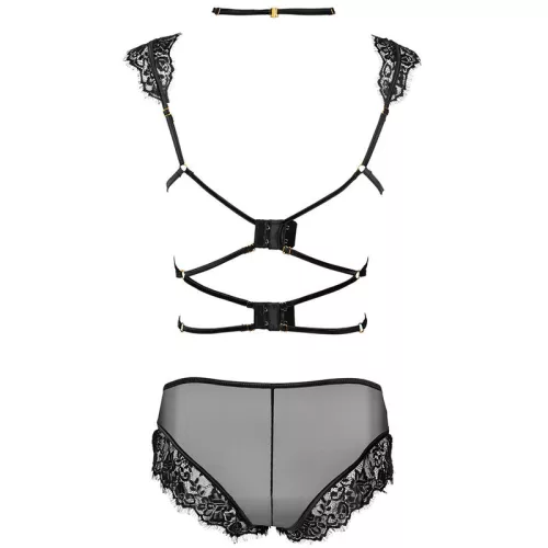 LIVCO CORSETTI DIVAT - PALMENOM LC 90614 BRA + PANTY BLACK L/XL
