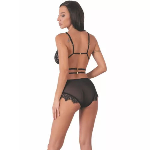 LIVCO CORSETTI DIVAT - DREZNA LC 90733 BRA + PANTY BLACK L/XL