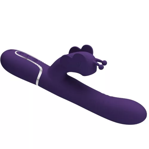 PRETTY LOVE - TÖBBFUNKCIÓS NYÚL VIBRÁTOR 4 AZ 1-BEN PILLANGÓ LILA