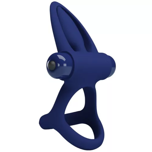 PRETTY LOVE - MATÁRNYA DUPLA GYŰRŰ VIBRÁCIÓVAL ÉS STIMULÁTOR KÉK