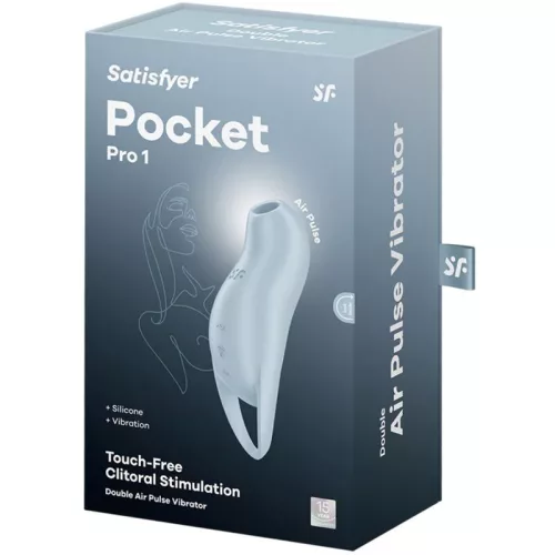 SATISFYER - POCKET PRO 1 KLITORIS STIMULÁTOR VILÁGOSKÉK