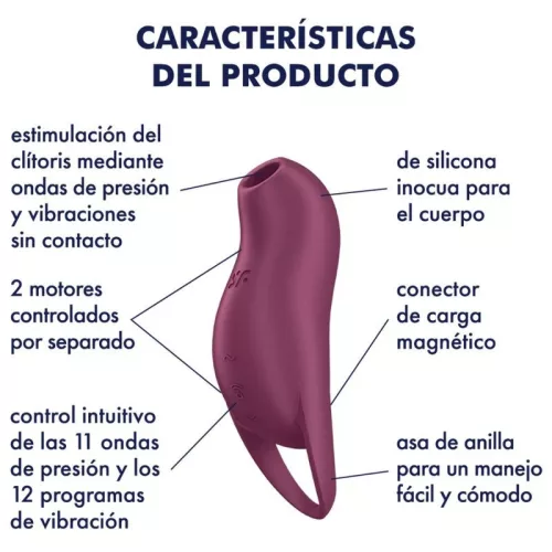 SATISFYER - POCKET PRO 1 KLITORIS STIMULÁTOR GRANÁT