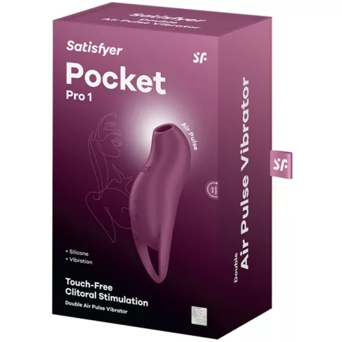 SATISFYER - POCKET PRO 1 KLITORIS STIMULÁTOR GRANÁT