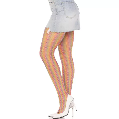 LEG AVENUE - TÖBBSZÍNŰ HORGOLT HARISNYÁK