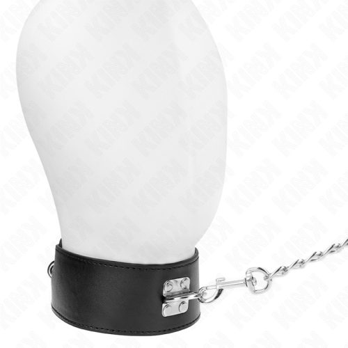 KINK - NYAKLÁNC ÖVVEL, 65 CM, SZÉLES FEKETE PÁNTTAL, ÁLLÍTHATÓ 33,5-41 CM X 5 CM