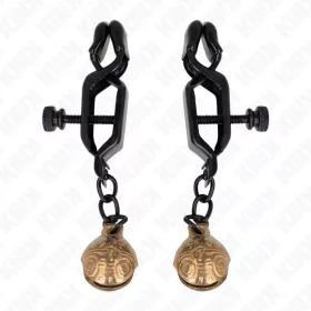 KINK - CSENGŐÁLLKAPCSÚ MELLBIMBÓCSÍPŐK FEKETE 7 CM