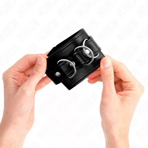 KINK - 3 D-GYŰRŰS CSUKLÓRÖGZÍTŐ, ÁLLÍTHATÓ FEKETE 17,5-25 CM X 6 CM